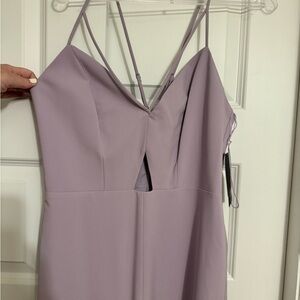 Aidan by Aidan Mattox Strapless Lavender Dress